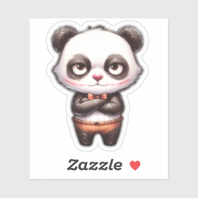 joker panda,funny panda sticker (Sheet)