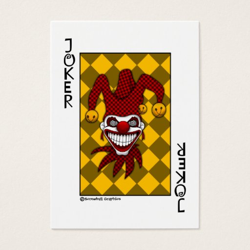 Customizable Joker Playing Card Business Cards