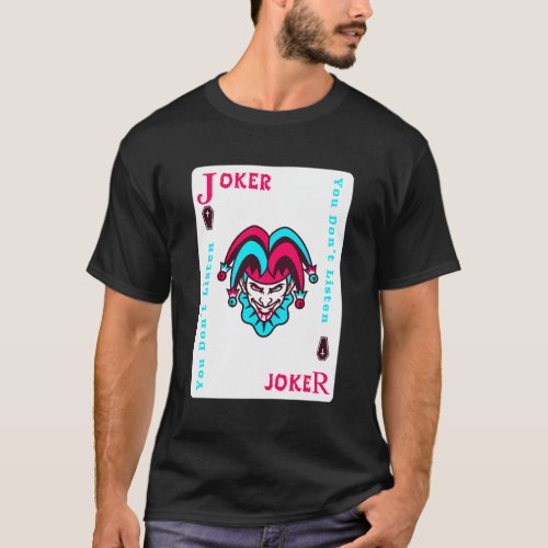Joker Playing Card Aesthetic Jester T_Shirt