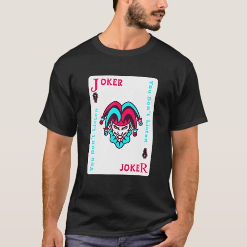 Joker Playing Card Aesthetic Jester T_Shirt