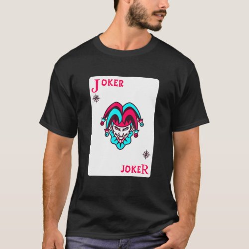 Joker Playing Card Distressed Jester T_Shirt