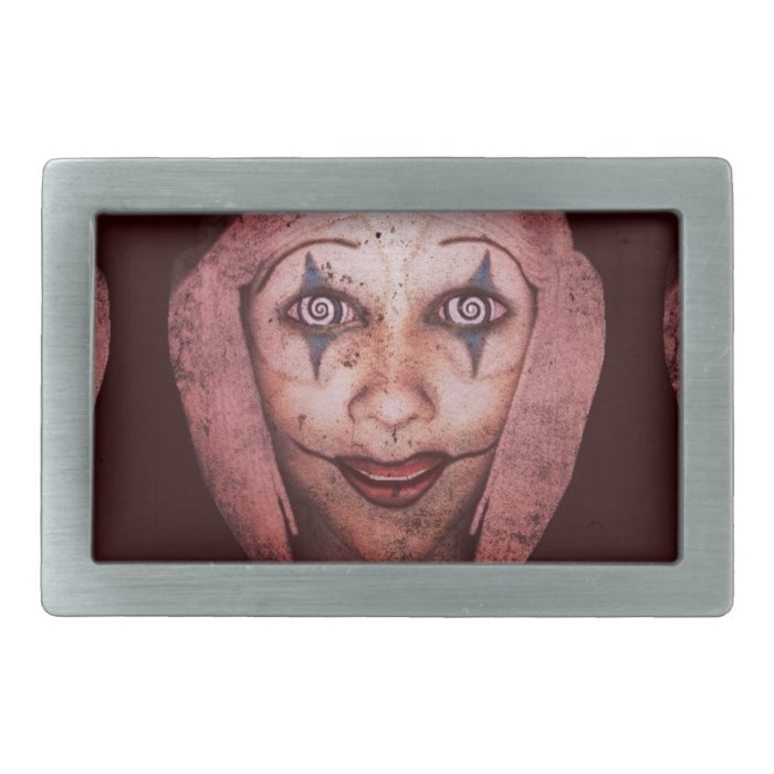 Joker Raggedy Ann Clown With Swirly Eyes Belt Buckle