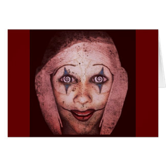 Joker Raggedy-Ann Clown With Swirly Eyes Cards