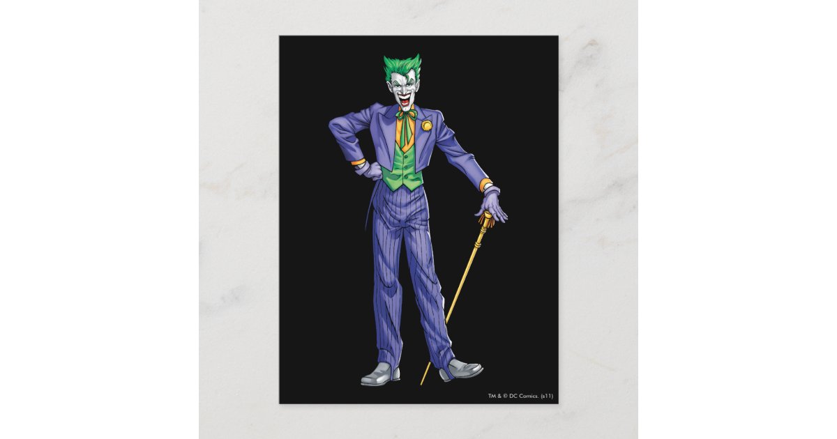 Joker stands with Cane Postcard