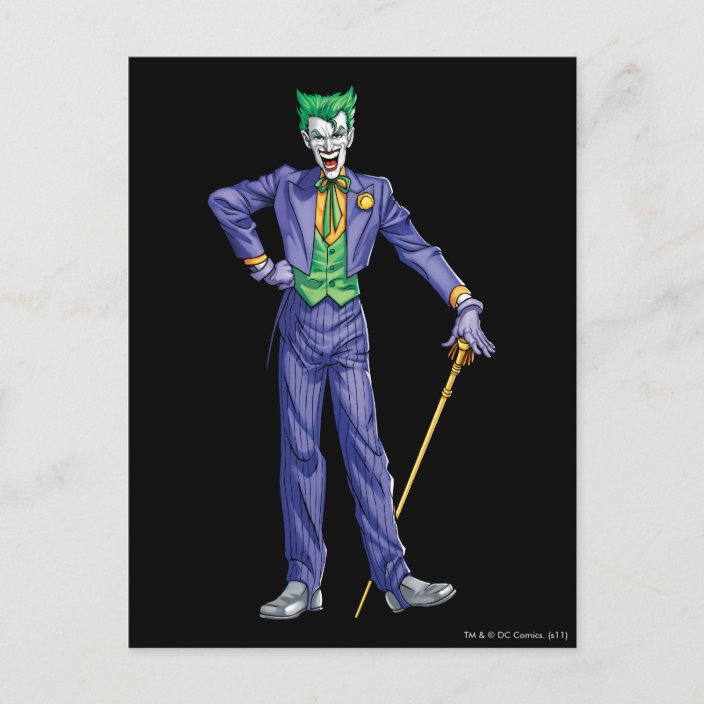 Joker stands with Cane Postcard