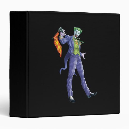 Joker stands with gun 3 ring binder