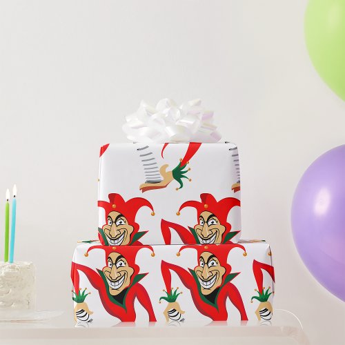 Joker With Cards Wrapping Paper
