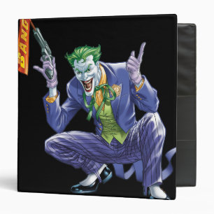 Joker with fake gun 3 ring binder