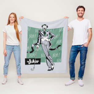Joker With Golf Club Fleece Blanket