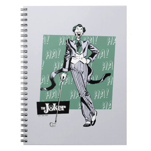 Joker With Golf Club Notebook