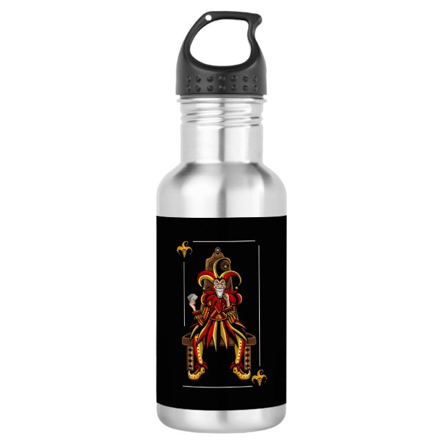 Jokers Wild Stainless Steel Water Bottle (Front)