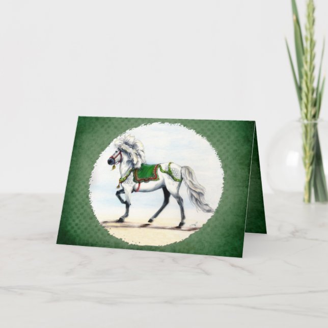 Jol Christmas Icelandic Horse Card (Front)