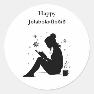 Jolabokaflod - Iceland Book Flood Classic Round Sticker