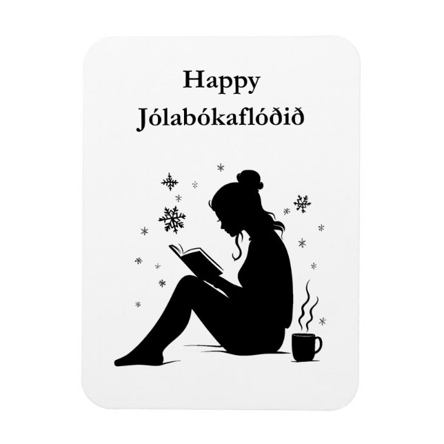 Jolabokaflod - Iceland Book Flood Magnet (Vertical)