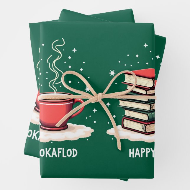 Jolabokaflod - Iceland Book Flood Wrapping Paper Sheets (In situ)