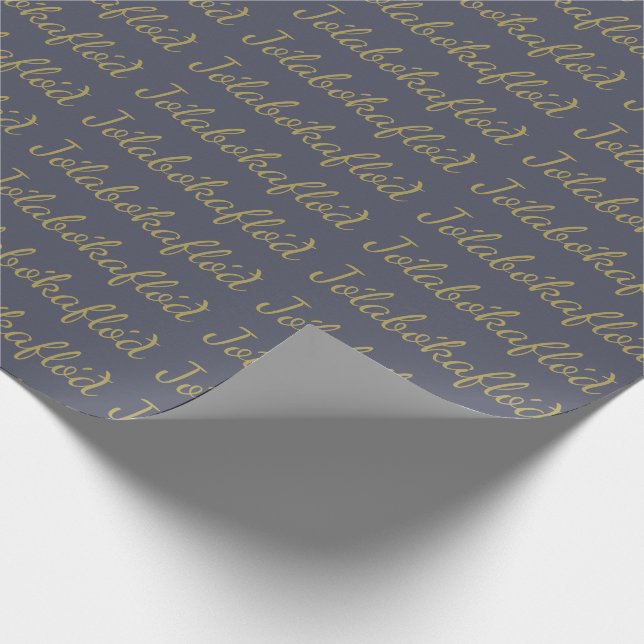 Jólabókaflóð Slate Gray Christmas Book Flood Wrapping Paper (Corner)