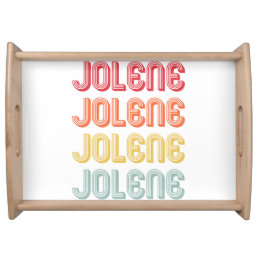 JOLENE Gift Name Personalized Retro Vintage 80s 90 Serving Tray