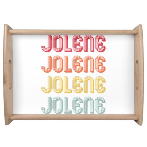 JOLENE Gift Name Personalized Retro Vintage 80s 90 Serving Tray
