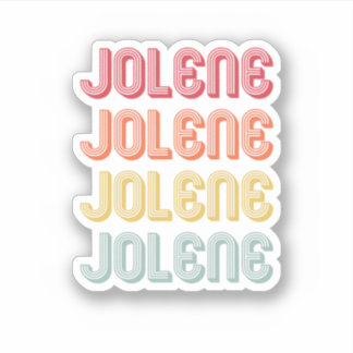 Jolene Gift Name Personalized Retro Vintage 80S 90 Sticker