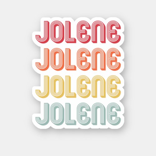 Jolene Gift Name Personalized Retro Vintage 80S 90 Sticker