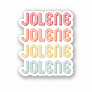 Jolene Gift Name Personalized Retro Vintage 80S 90 Sticker