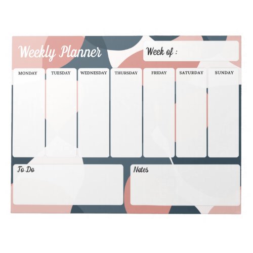 Joli Bloc_note Weekly Planner Moderne Minimaliste Notepad
