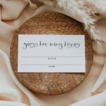 JOLIE Boho How Many Kisses Bridal Shower Game Place Card