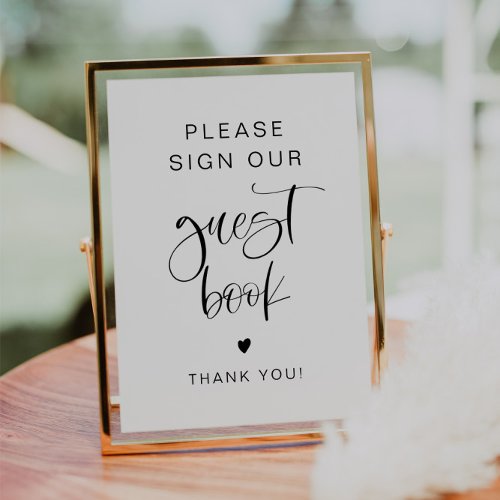 JOLIE Boho Minimalist Sign Our Guest Book Sign Invitation