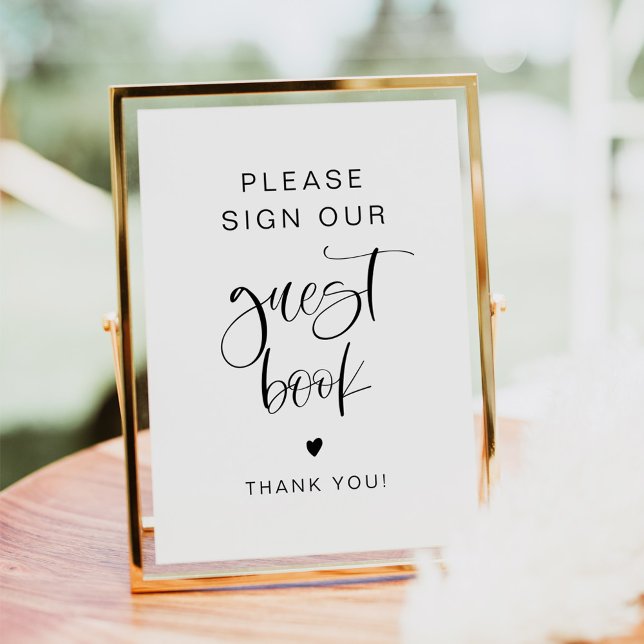 JOLIE Boho Minimalist Sign Our Guest Book Sign Invitation (Creator Uploaded)
