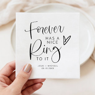 JOLIE Forever Has a Nice Ring to It Engagement Napkins