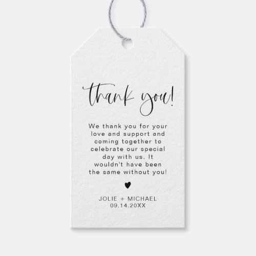 JOLIE Fun Script Minimalist Thank You Favor Gift Tags