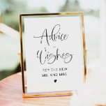 JOLIE Fun Typography Minimalist Advice & Wishes Poster<br><div class="desc">This advice and wishes sign features a fun handwritten font and modern minimalist design. Easily change the colors and edit *most* wording to meet the needs of your occasion. This sign is perfect for your contemporary,  industrial,  or bohemian wedding,  bridal shower,  or couples shower.</div>