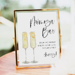 JOLIE Minimalist Bohemian Bridal Mimosa Bar Sign<br><div class="desc">This mimosa bar sign features two styled mimosas,  a cute boho handwritten font,  and a modern minimalist design. Easily change the font and background color to match your event. This is perfect for a wedding,  couple's shower,  bridal shower,  engagement party or any other special event.</div>