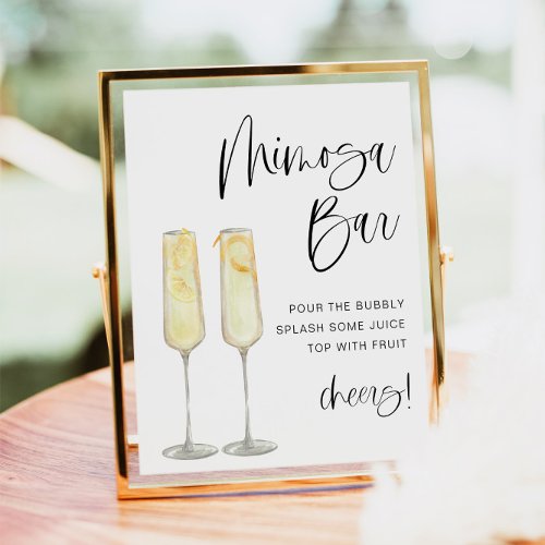 JOLIE Minimalist Bohemian Bridal Mimosa Bar Sign