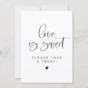 JOLIE Minimalist Love is Sweet Treat Favor Sign Invitation