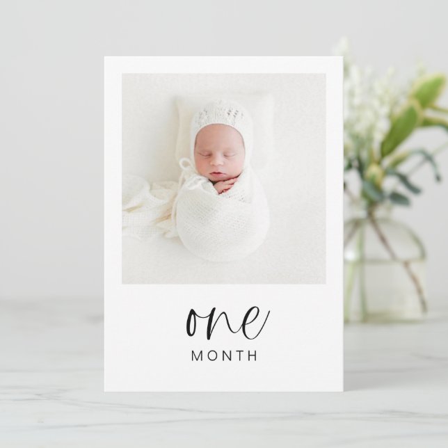 JOLIE Modern 1st Birthday Milestone Photo Banner I Invitation (Standing Front)
