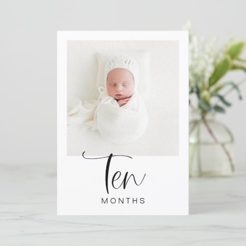 JOLIE Modern 1st Birthday Milestone Photo Banner I Invitation