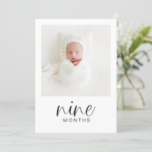 JOLIE Modern 1st Birthday Milestone Photo Banner Invitation