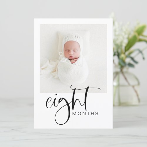 JOLIE Modern 1st Birthday Milestone Photo Banner Invitation