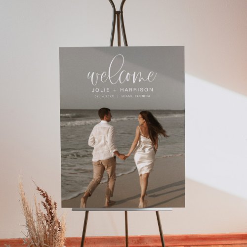 JOLIE Modern Bohemian Simple Photo Wedding Welcome Foam Board