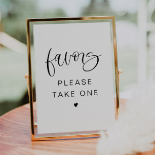 JOLIE Modern Boho Font Please Take a Favor Sign Invitation