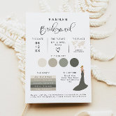Bridal Party Info Card Will You Be My Bridesmaid