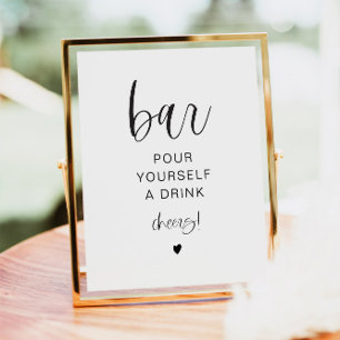 JOLIE Modern Minimalist Self Serve Bar Sign