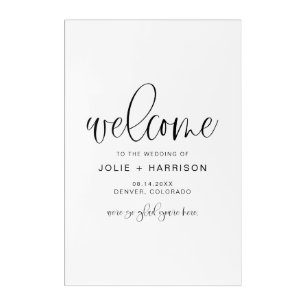 JOLIE Modern Minimalist Typography Wedding Welcome Acrylic Print