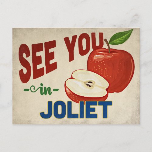 Joliet Illinois Apple _ Vintage Travel Postcard