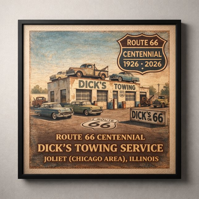 Joliet Illinois Route 66 Towing Poster (Creator Uploaded)