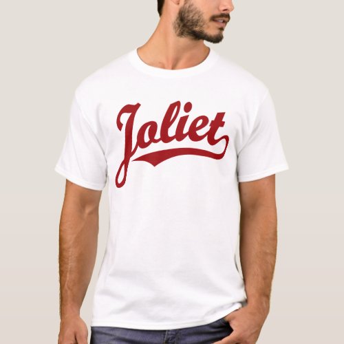 Joliet script logo in red T_Shirt