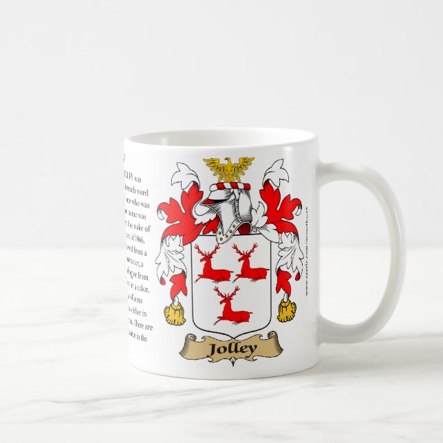 Jolley, the Origin, the Meaning and the Crest Coffee Mug (Right)