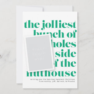 Jolliest Bunch Holiday Tradition Portrait Photos Invitation