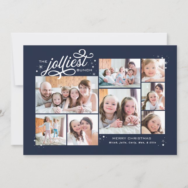 Jolliest Bunch Multi Photo Holiday Newsletter (Front)